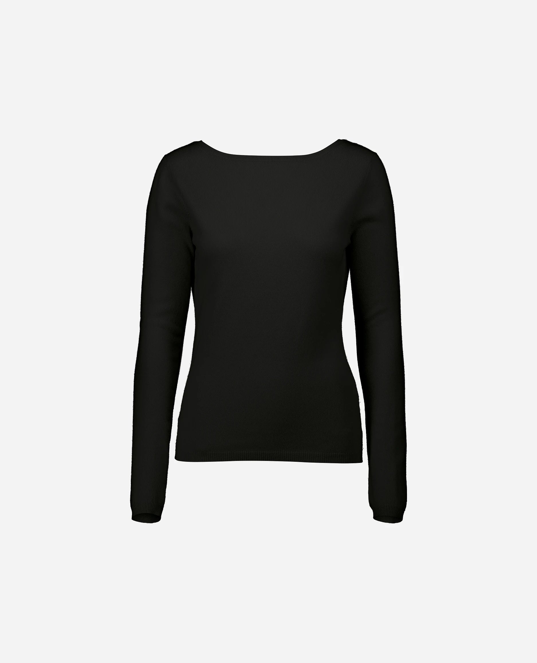 Woll-Mischung Pullover in Schwarz - Gerade Passform