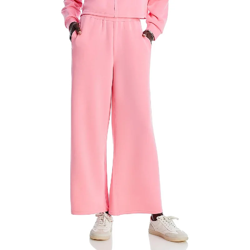 Womens Pull On Wide Leg Sweatpants