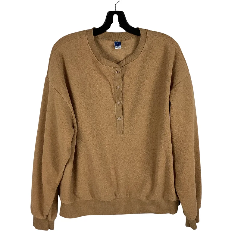 Sweatshirt Crewneck By Old Navy In Tan, Size: L tall