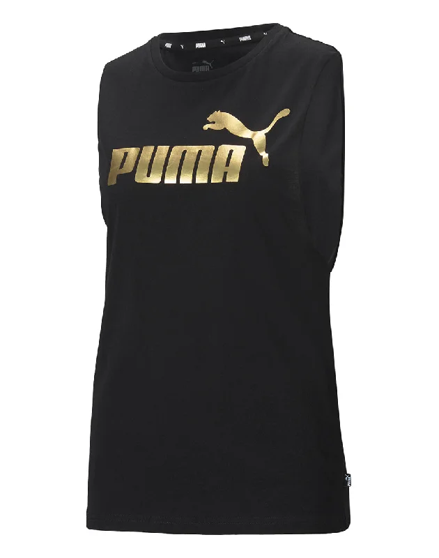 Women's Puma Cut Off Metallic Logo Tank