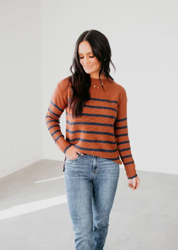 Navy Striped Sweater