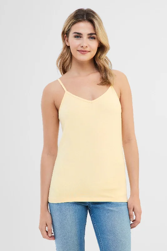 Camisole encolure en V à bretelles fines - Femme