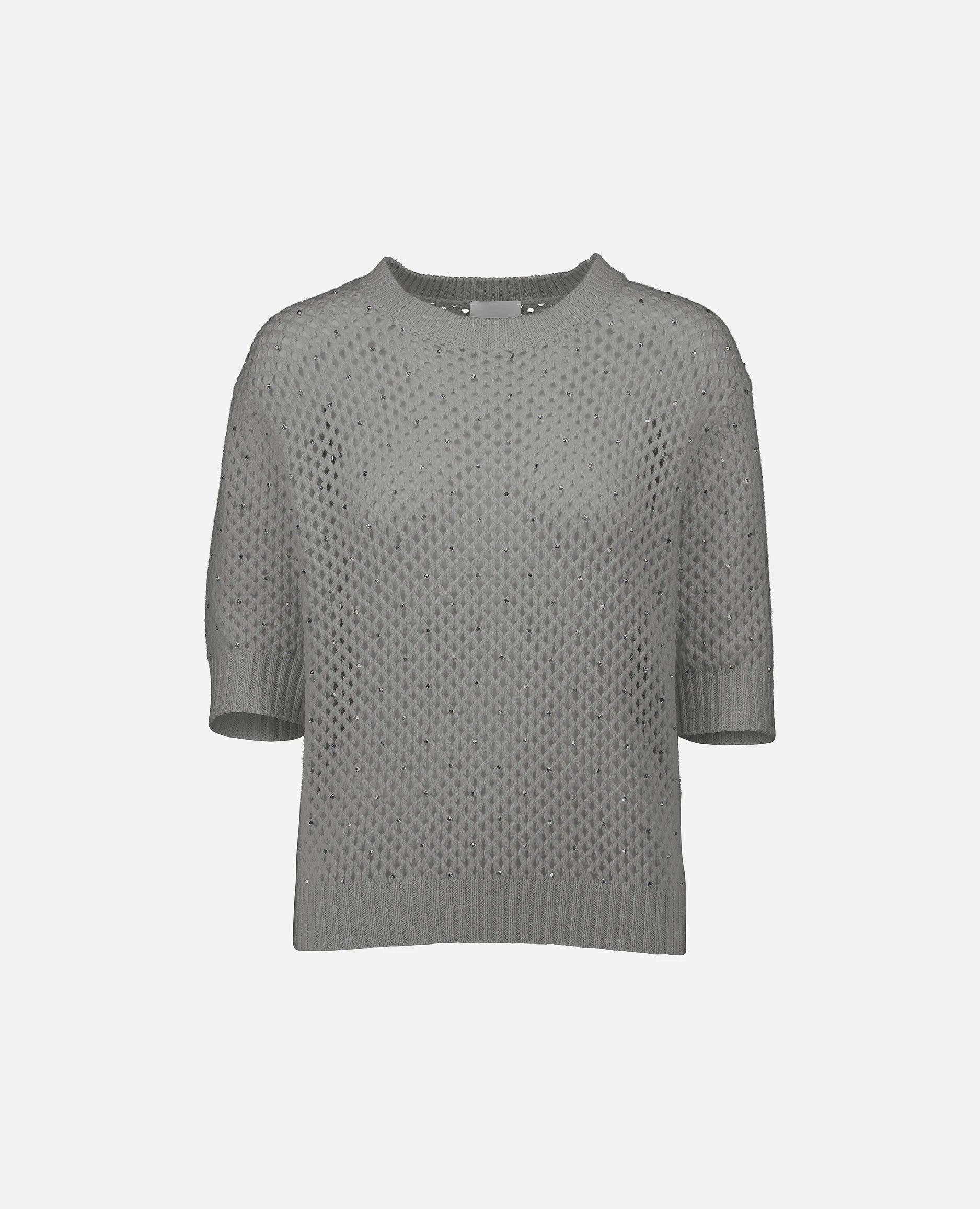 Woll-Mischung Pullover in Grau - Kastiger Schnitt