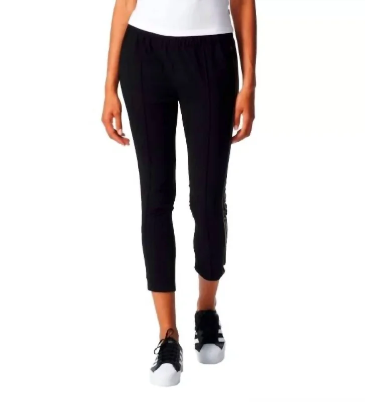 Women's Cigarette Cropped Pants In Black