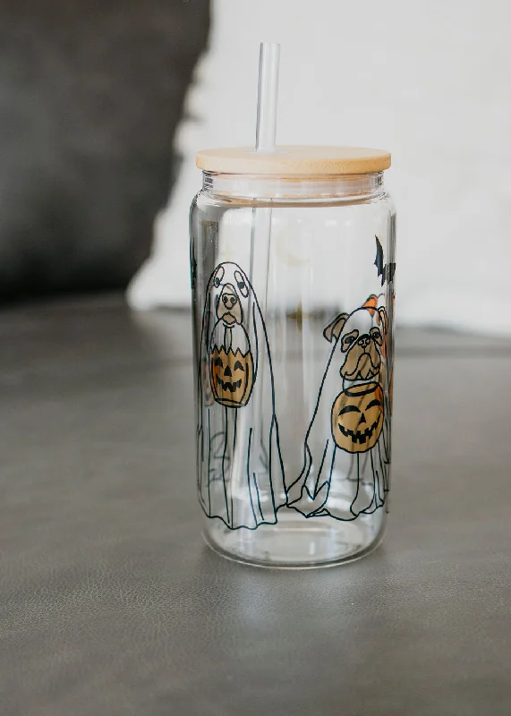 Ghost Dog Glass Cup