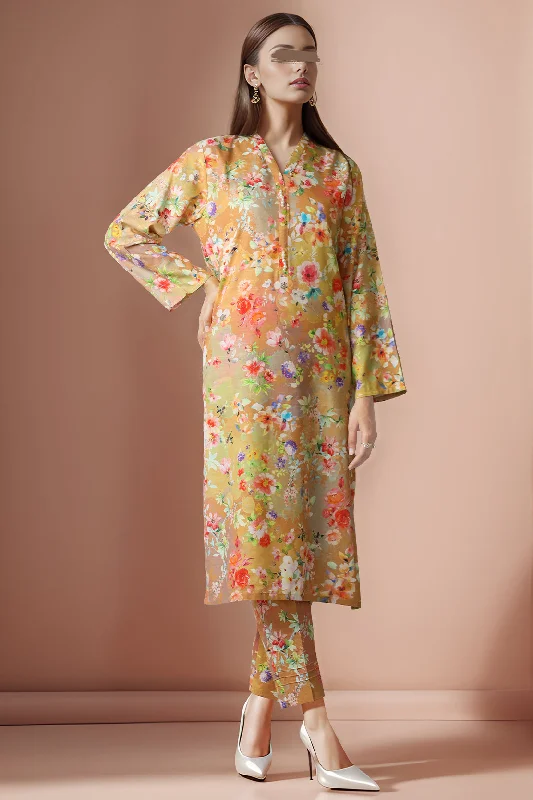 Printed Khaddar Viscose Stitched 2 Piece (Shirt/Trouser)