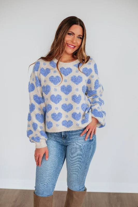 Love Yourself First Sweater - Cornflower Blue