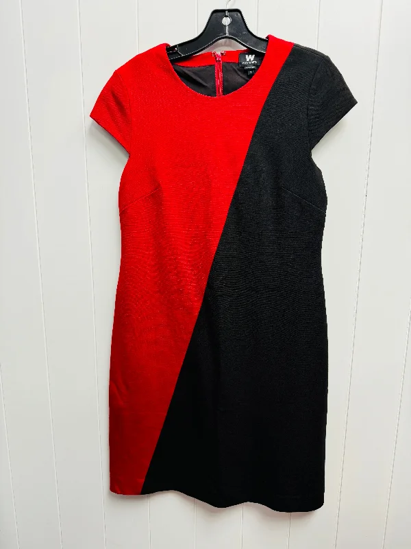 Dress Work By Worth Ny In Black & Red, Size: 8