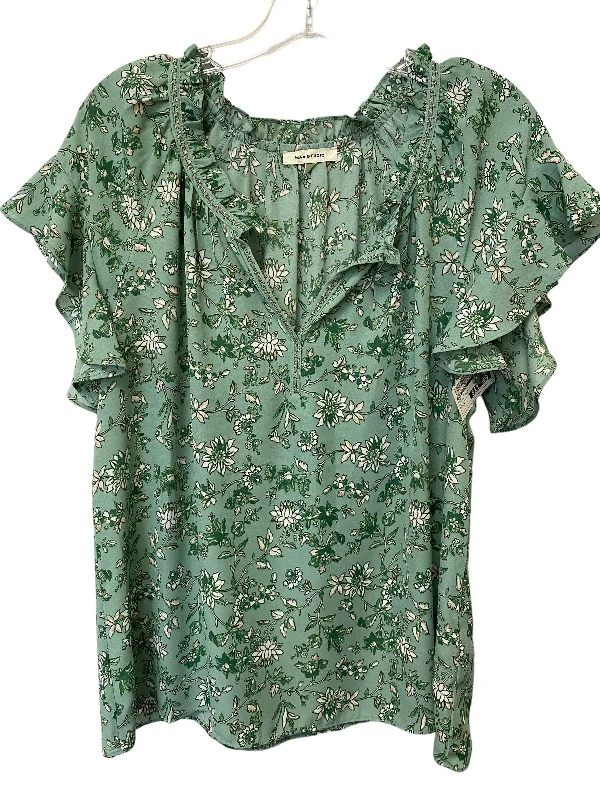 Floral Print Top Short Sleeve Max Studio, Size M