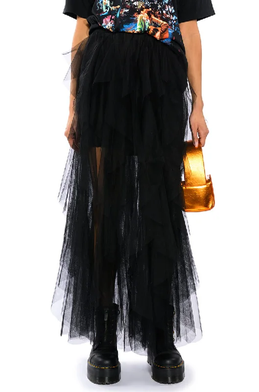 MODERN ROYALTY LAYERED MESH MAXI SKIRT