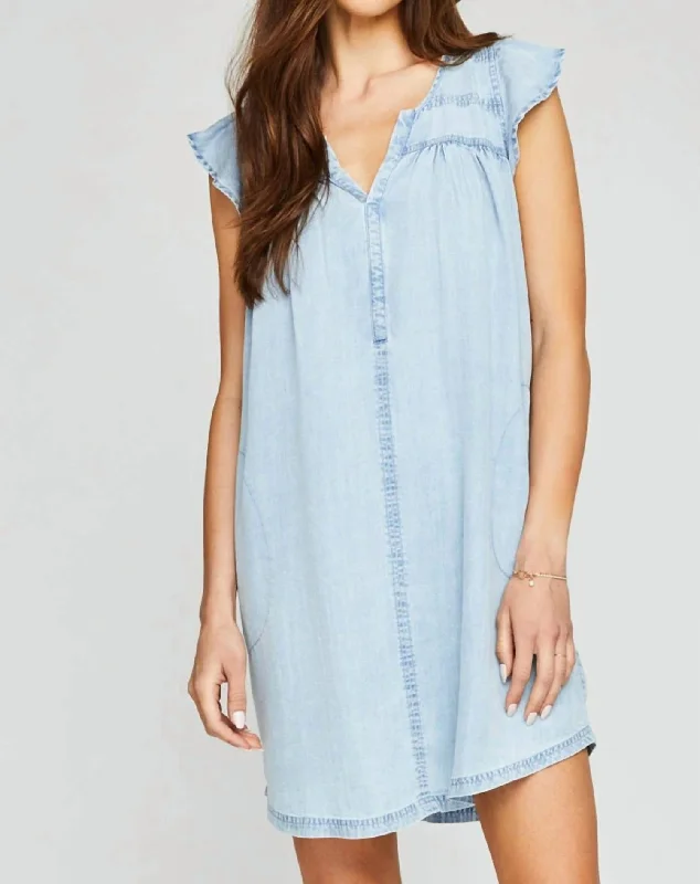 Olivia Mini Dress In Light Blue