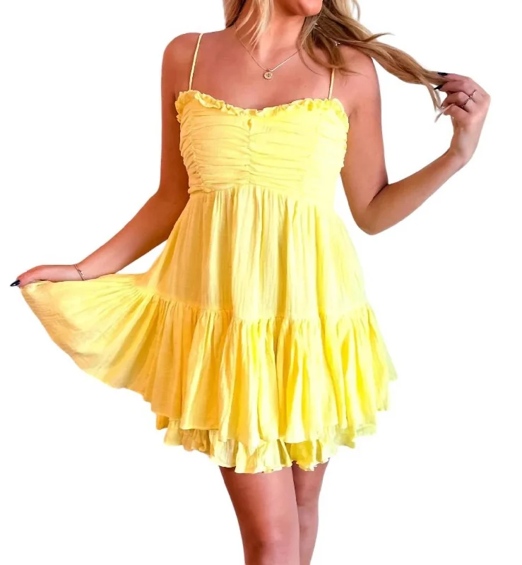 Olivia Mini Dress In Yellow