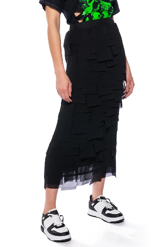 PETRA CUTOUT MIDI SKIRT