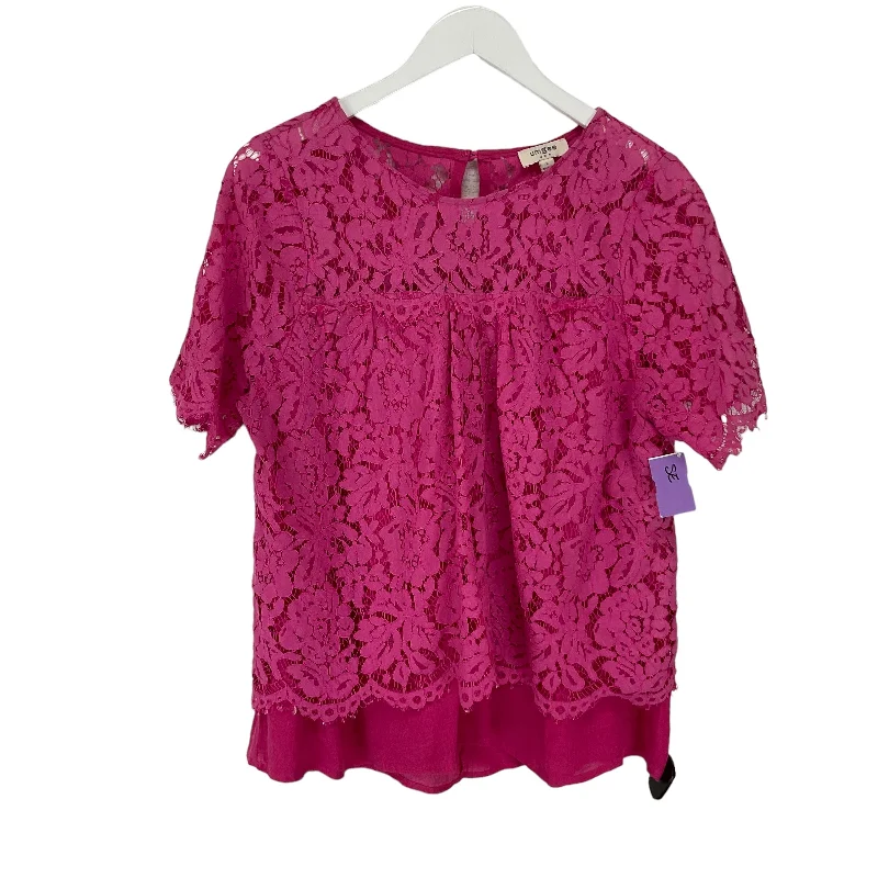 Pink Top Short Sleeve Umgee, Size L