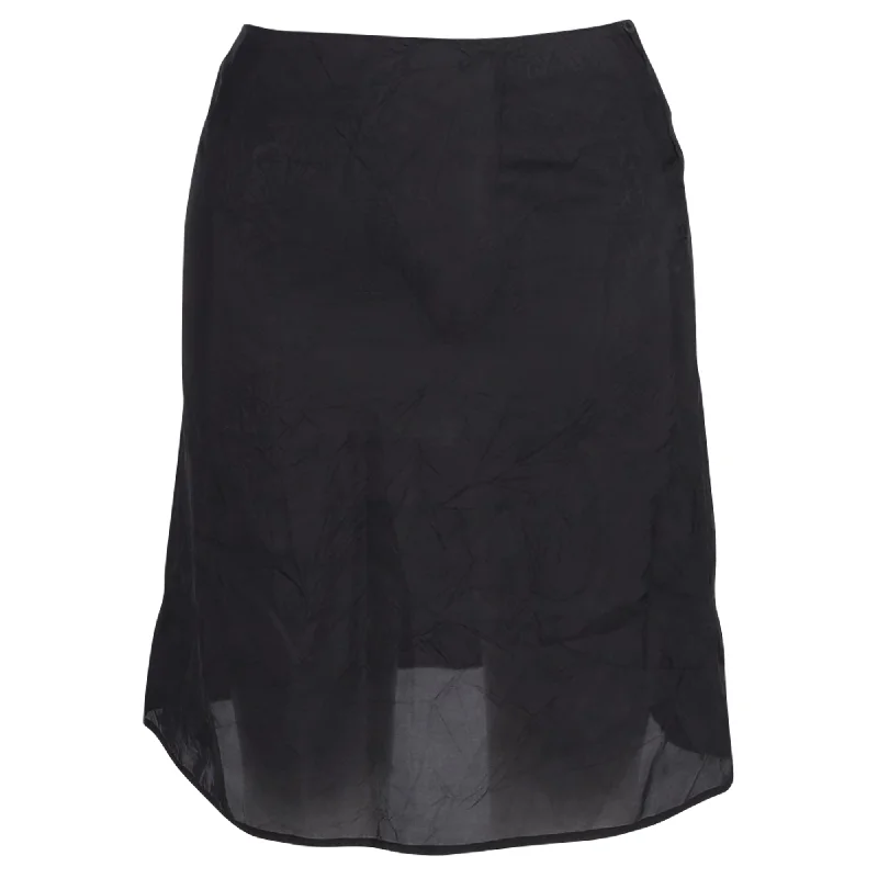 Prada Sheer Mini Skirt in Black Nylon