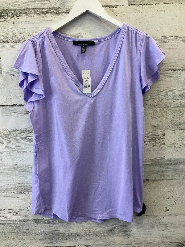 Purple Top Short Sleeve Basic White House Black Market, Size M