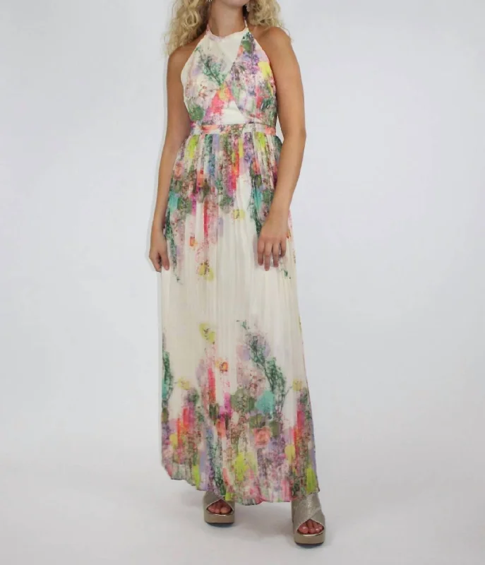 Sami Halter Maxi Dress In Multi