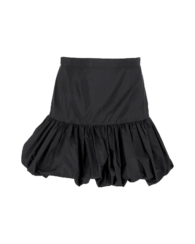 Stella McCartney Bubble Skirt in Black Silk