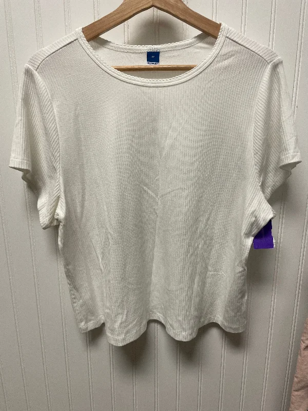 White Top Short Sleeve Basic Old Navy, Size 2x