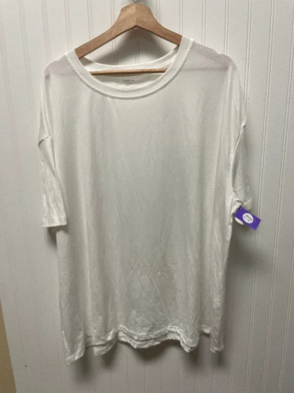 White Top Short Sleeve Basic Shein, Size 3x