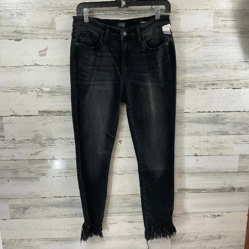 Jeans Skinny By Judy Blue In Black Denim, Size: 8