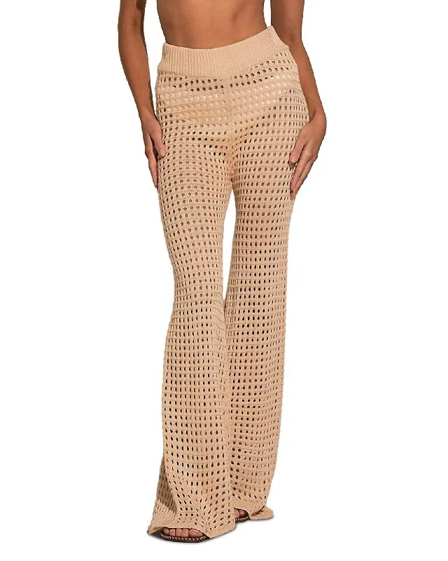 Kalena Crochet Pants In Natural