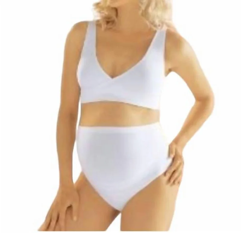 Maternity Full Coverage Panty In White