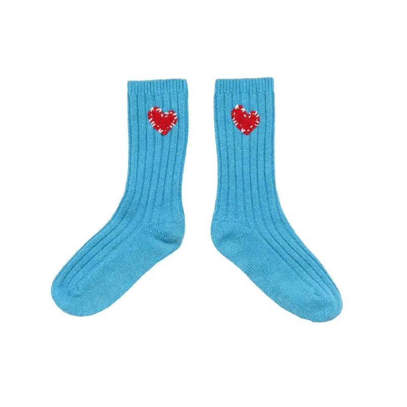 Women's Morning Patchwork Love Socks In Cruise