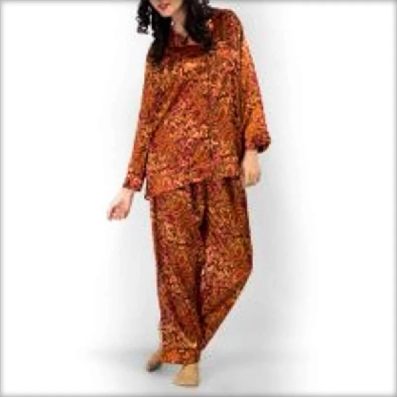 Copper Printed Pajama Set Nightwear