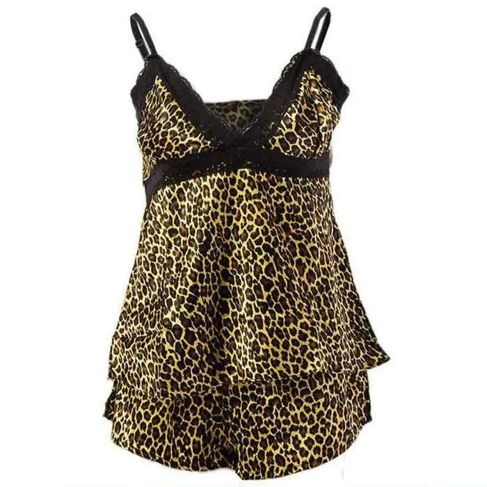 TIGER PRINTED SHORT LINGERIE CHEMISE