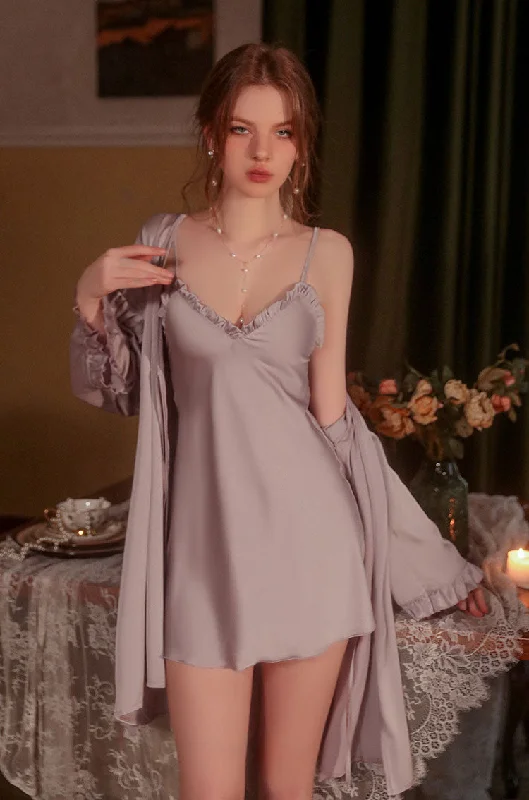 Sweet Sexy Ruffle Edging's Sling Nightgown Robe