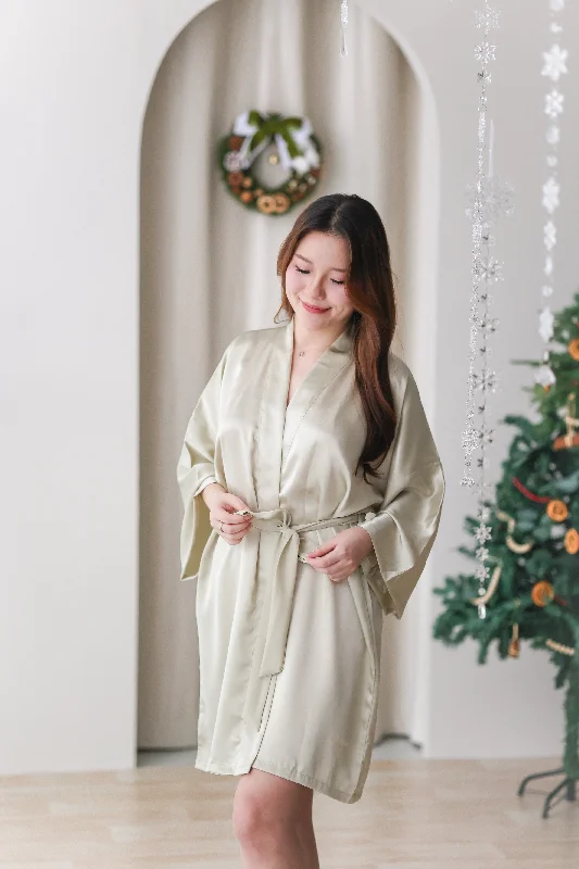 Classic Silk Robe (Gold)